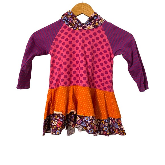 Jelly the Pug pink polka dot hooded tunic sz 5 - Picture 1 of 7